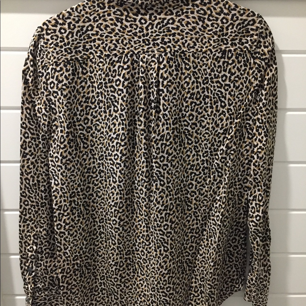 JCrew Silk Button-up Shirt in Cheetah Print - Picture 3 of 3